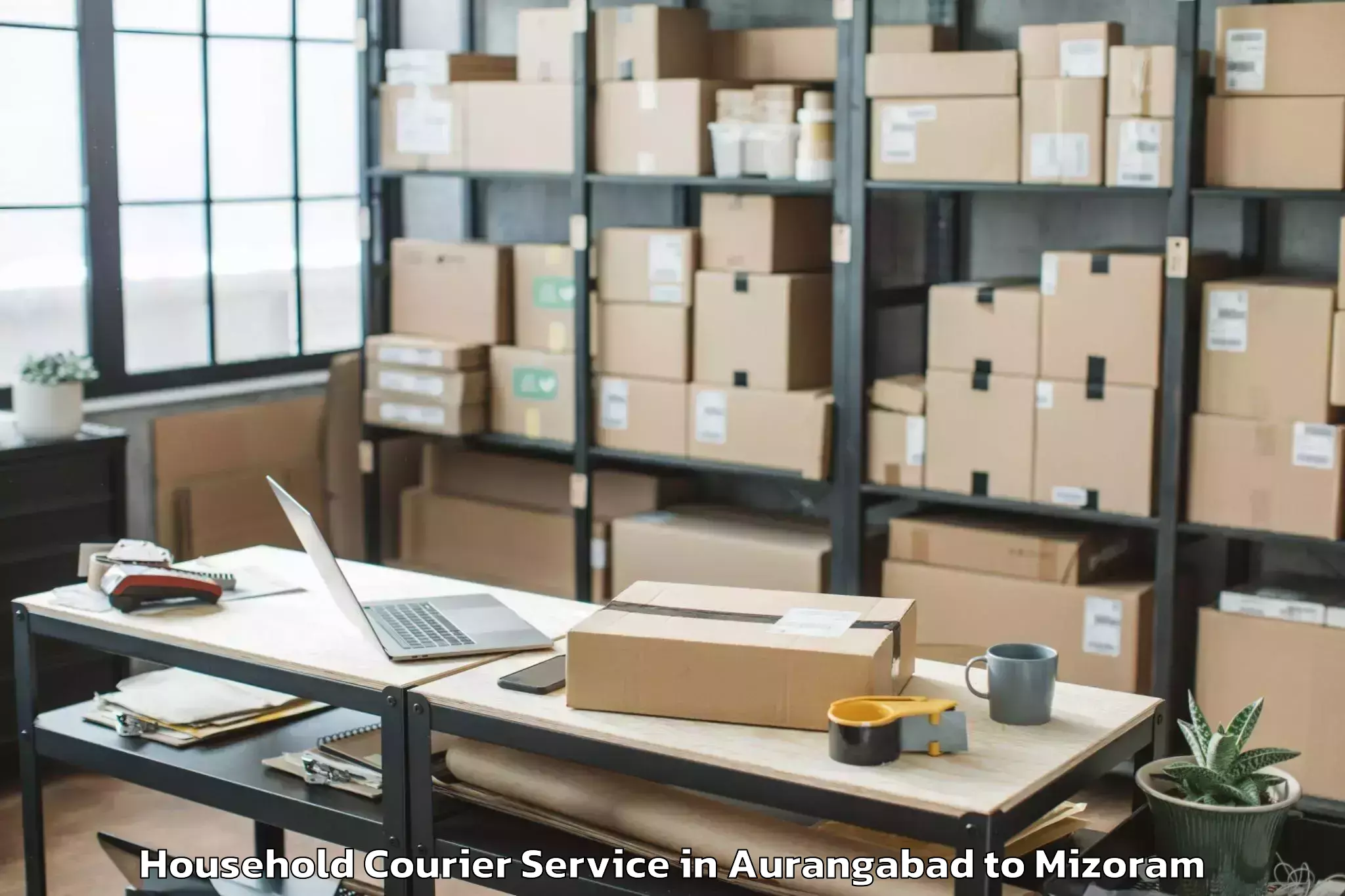 Book Aurangabad to Saitual Household Courier Online